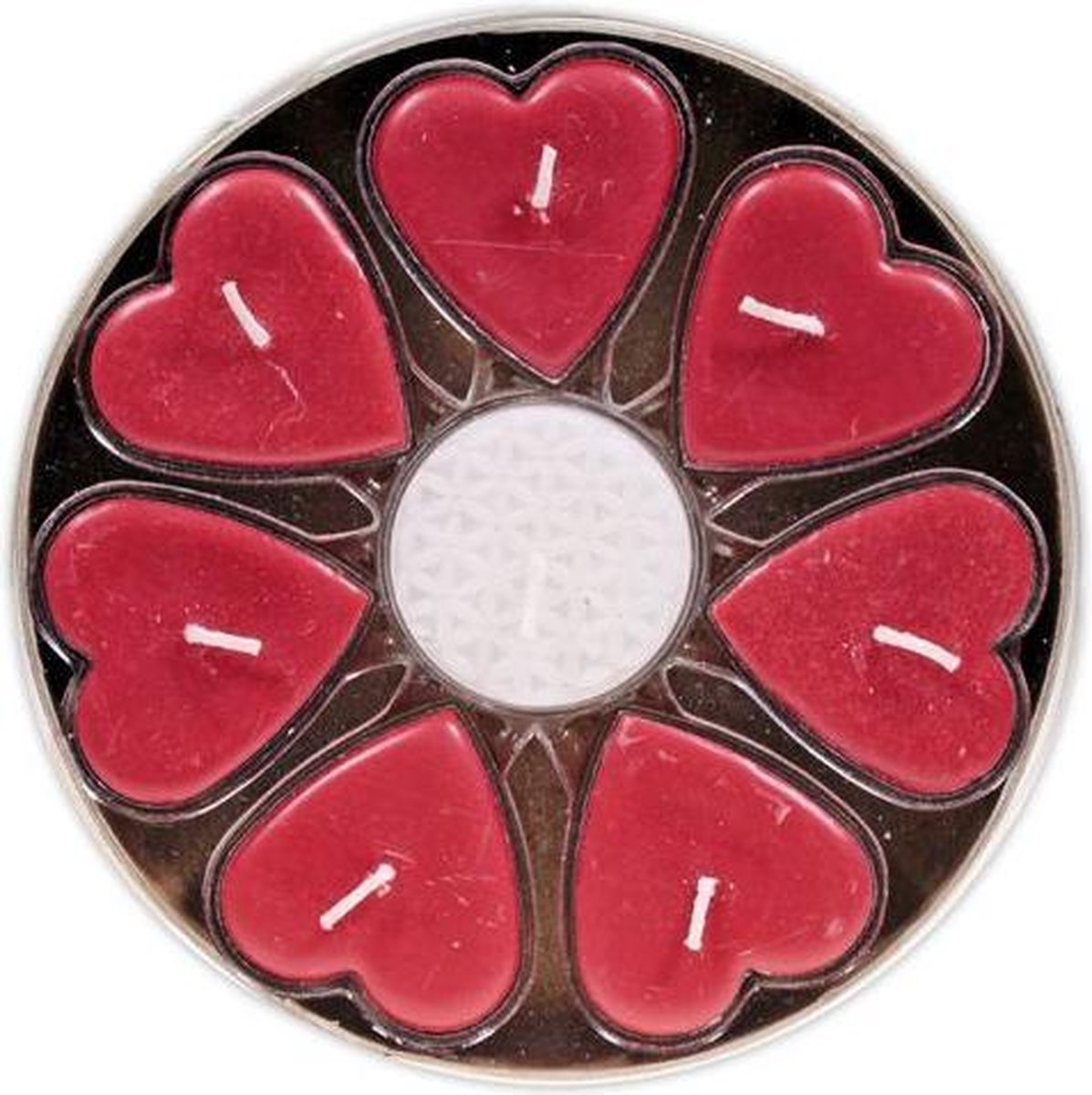9 Rode waxinelichtjes - Hartjes kaarsen - Kaarsjes- Hart Rode hartvormige waxinelichtjes - 9 Stuks - Valentijn - Hart onder de riem