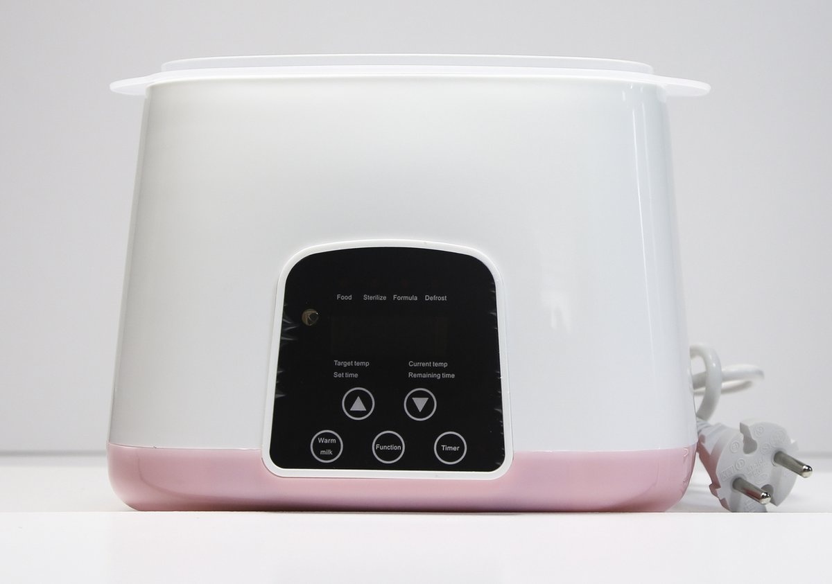 4-in-1 Flessenwarmer Roze – Flessenwarmer – Melkwarmer – Babyvoeding Verwarmer ‖ De handigste accessoire voor jouw babyflesjes