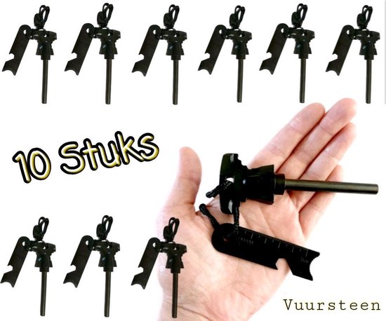 Magnesium stick 3 in 1 survival vuurstarter 10 stuks