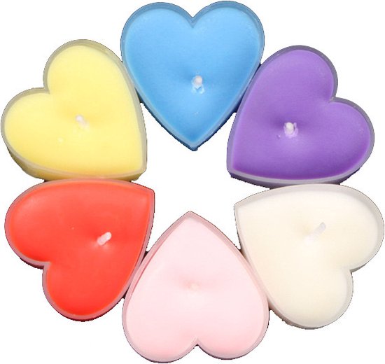 Roze hartjes theelichtjes - kaarsjes met theelichthouder 13 cm - Huwelijk - Bruiloft - Valentijn - Waxinelichtjes hart