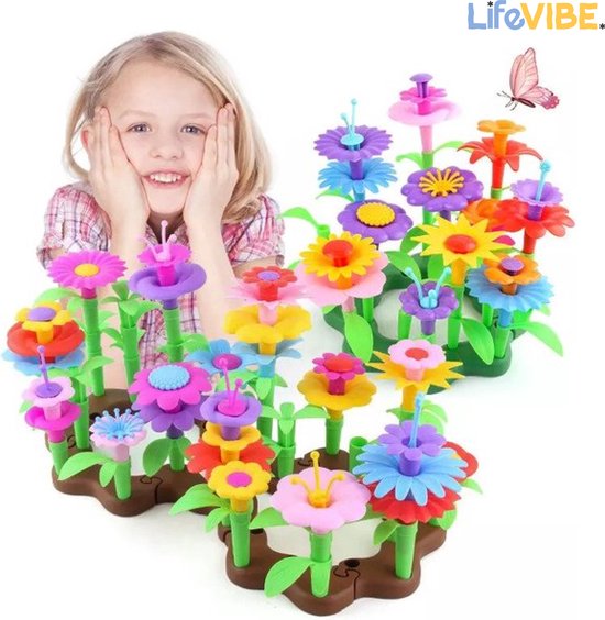 LifeVibe® Educatief Bloemen Speelgoed - Bouwset Voor Jongens en Meisjes